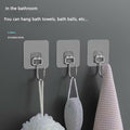 YAYETUR Strong Adhesive Wall Hook Acrylic Plum Blossom Transparent 2.8x2.8"