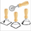 zeite Pasta Press Maker Stamp Set Round Square Heart Ravioli Mold Silver