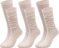 TINTAO Women Winter Wool Cable Knit Knee High Boot Socks 3 Pairs Size 5-11 A06