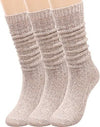 TINTAO Women Winter Wool Cable Knit Knee High Boot Socks 3 Pairs Size 5-11 A06