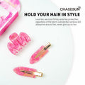 CHASESUN Pink Hair Claw Clips Set 3 Pcs Acetate Solid Pattern