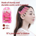CHASESUN Pink Hair Claw Clips Set 3 Pcs Acetate Solid Pattern