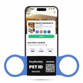HeyBuddy Slide Series QR Code Smart Pet Tag Stainless Steel Blue