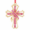 GROWTHMAGIC Metal Cross Christian Christmas Ornaments Pink Religious Decor