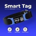 HeyBuddy Slide Series QR Code Smart Pet Tag Stainless Steel Blue