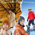 Zion Praiser 2PCS Family Beanie Hat Parent-Child Winter Knitted Warm Black