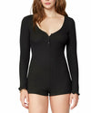 Florence by mills Women's Micro Thermal Romper Black Size X-Small