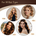 nunflue Heatless Hair Curlers Soft Overnight Set Brown 4Pcs with Silk Scarf
