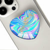 Luhoit Expanding Heart Shape Glass Phone Grip Holder Gold Purple Blue TPU