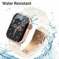 MAIRUI Resin Watch Band for Apple Watch Series 1-9 Ultra 42-49mm Colorful White