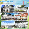 UBYNID 82FT Patio Misting System 21 Brass Nozzles Outdoor Cooling Adapter