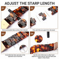 MAIRUI Resin Watch Band Compatible Apple Watch Series 1-9 Ultra 42-49mm Pink Tan