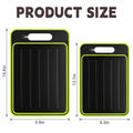 AOWBCGD Cutting Board Double Sided 2 Pcs Large+Small Black Stainless Steel