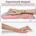 Knocent Ergonomic Wrist Mouse Pad Massage Memory Foam Non-Slip Pink Marble