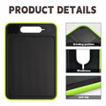 AOWBCGD Cutting Board Double Sided 2 Pcs Large+Small Black Stainless Steel