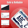 Snake Flowers Stainless Steel License Plate Frame 12.2x6 Inches US CA