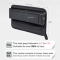 ALIOBC Car Seat Gap Filler Organizer Premium Leather Black 1 Pack