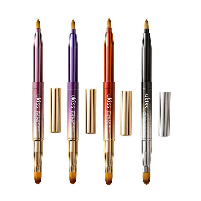ukiss 4 Pcs Gradient Retractable Lip Brushes Makeup Tool Portable with Cap