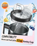 Tumbler Adapter for Stanley Quencher 20oz 30oz Leakproof BPA-Free Silicone