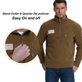 SIZE XL FEWGLEN Men’s Fleece Quarter Zip Pullover Sweatshirt Brown
