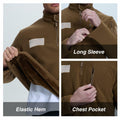 SIZE XL FEWGLEN Men’s Fleece Quarter Zip Pullover Sweatshirt Brown