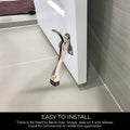 HOME&I Easy Pedal Kick Down Door Stop Chrome 4 Inch 1 Pack Height-Adjustable