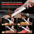 MAD SHARK Bread Knife 8 Inch Stainless Steel Silver Razor Sharp