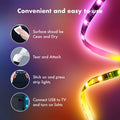 DTQJ RGB LED TV Backlight Strip 13.1ft USB Music Sync Bluetooth Remote