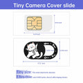 DR. PANDACAT Hug Me Cat 3-Pack Laptop Camera Cover Slide Black White