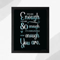 Ambience Alley Ltd You Are Enough Motivational Wall Decor Poster 8x10