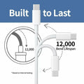 sawdca USB C to USB C Cable 3.3ft 3A 60W Fast Charging White