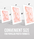 Latile Floating Picture Frames 3 Pc Glass Large 8x10 White UV Protection