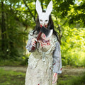 Breathffy Halloween Bunny Mask & Foam Axe Costume Accessories 14.57x10.63in