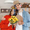 Maiteenly Halloween Couple Costume Set Painting Artist 8 Pcs Yellow Size Adult