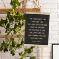 HRQKO Christian Numbers 6 24-26 Wall Art Poster Hanger Frame Black 12x16