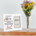 QZJ Anniversary Wood Picture Frame Multicolour 4x6 Inch Wedding Valentines Gift