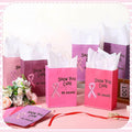 Abbylike 36 Pcs Breast Cancer Awareness Gift Bags Pink Ribbon Pink Color