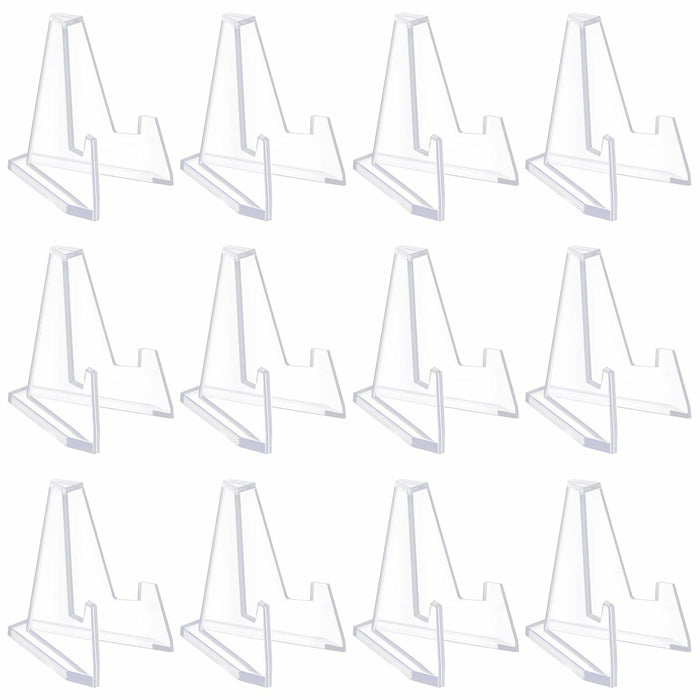 HiShutiao Acrylic Card Display Stand 2.68in White 12 Packs