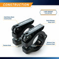 Marcy Olympic Barbell Lock Collar Clips 2-inch Nylon Resin Black OBC-8BK