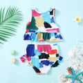 YWFSHOP Toddler Girls 2pc Ruffle Tankini Swimsuit 18–18M