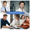 Anourney 3-Pack Men’s Reading Glasses Half Frame Blue Light +3.0 Gray/Black