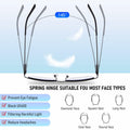 Anourney 3-Pack Men’s Reading Glasses Half Frame Blue Light +3.0 Gray/Black