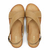 UBFEN Womens Flat Sandals Arch Support Adjustable Slingback Khaki Size 9