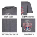 Ultra Game Boys' Mad Props T-Shirt Washington Wizards Heather Charcoal Size 8