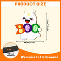 tineit BOO Halloween Ghost Door Decor Lighted Hanging Sign 12x13 White