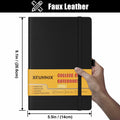 XRUNMIX Lined Journal Notebook 5.7x8in 160 Pages 100 GSM Black 1 Pack