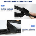 Sworew Men’s Tactical Nylon Belt Adjustable Web Non-Metal Buckle Black 54in