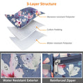 FINPAC Sewing Machine Dust Cover with Pockets for Singer Brother Janome