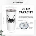 Fenmshairy Boston Terrier Stainless Steel Tumbler 20oz Travel Mug Lid