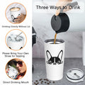 Fenmshairy Boston Terrier Stainless Steel Tumbler 20oz Travel Mug Lid